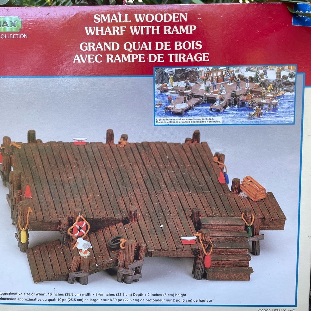 Small wooden wharf with ramp